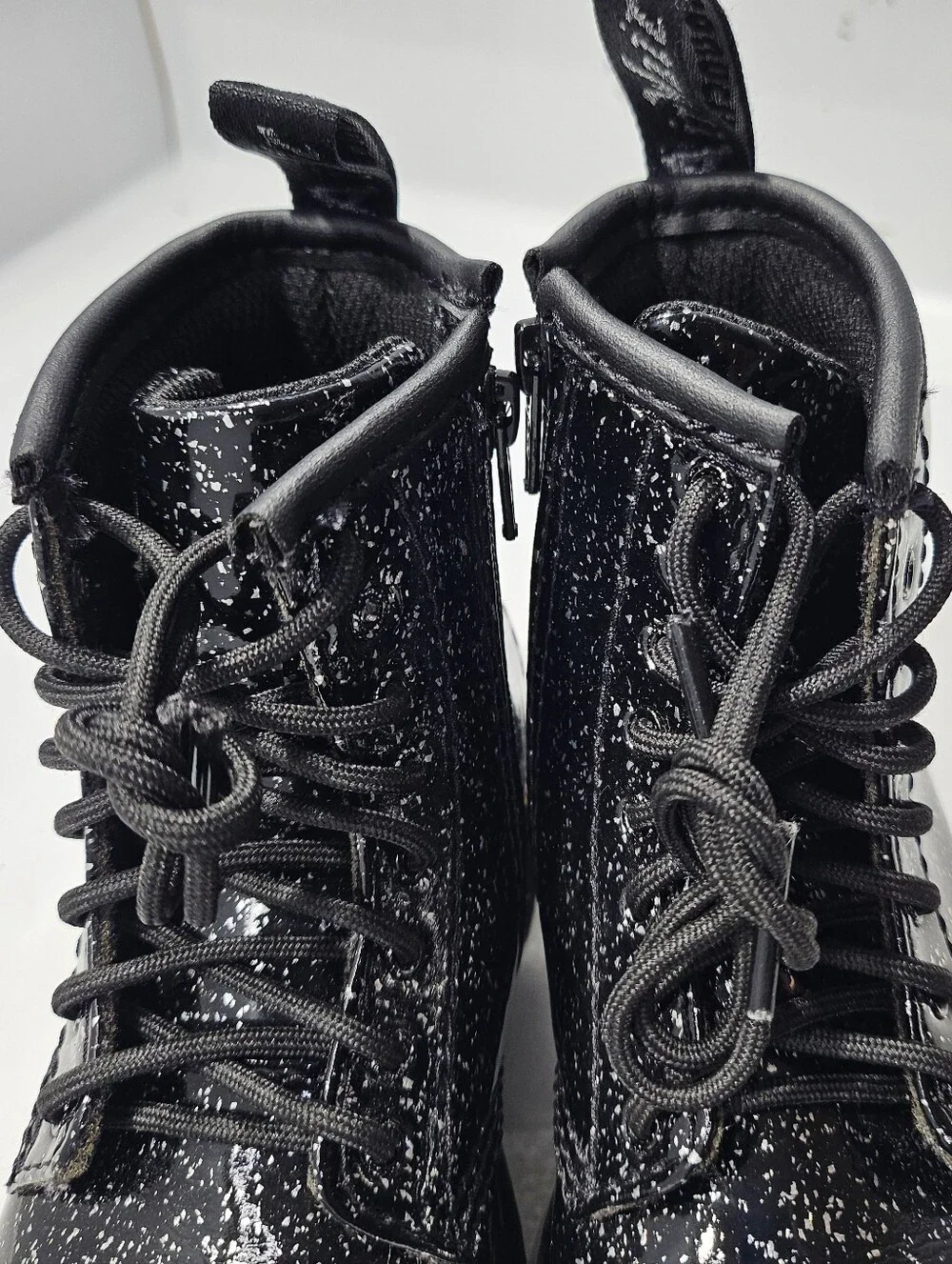 DR MARTENS BABY TODDLER 1460 LACE UP COSMIC GLITTET ANKLE BOOT SIZE 9